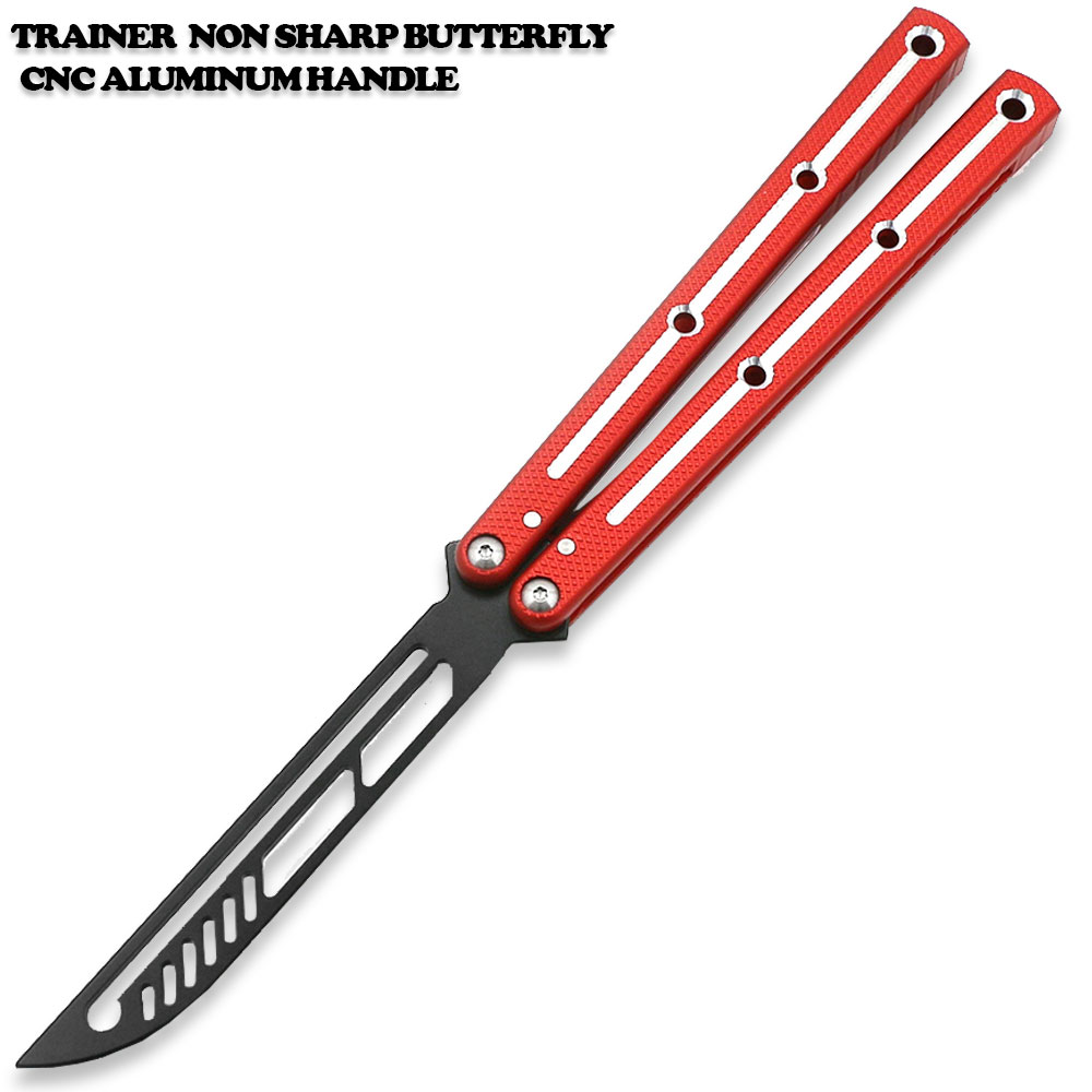 CNC Siren Model Non-Sharp Professional Trainer - Butterfly Red Handle