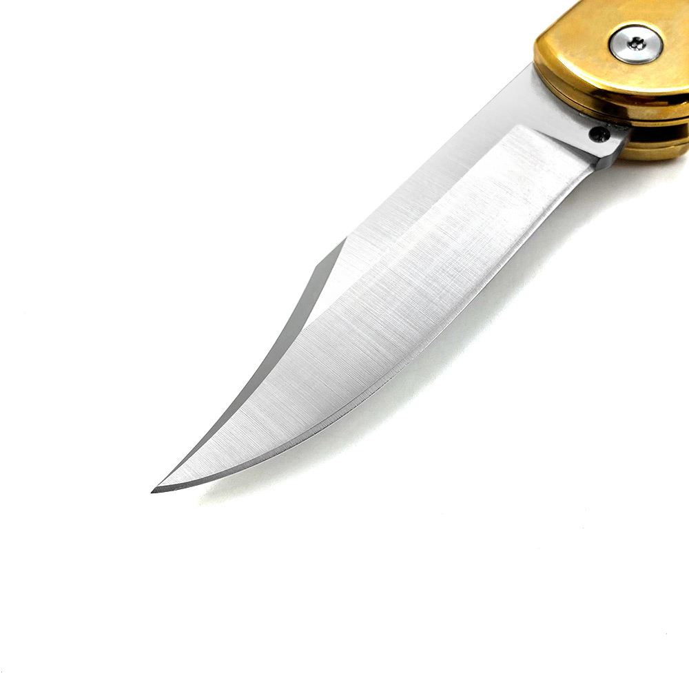 Folding Hunter Auto Knife G-10 Desert Tan Handle Single Edge