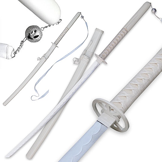 Rukia Sword White Samurai Replica w/ Long Ribbon