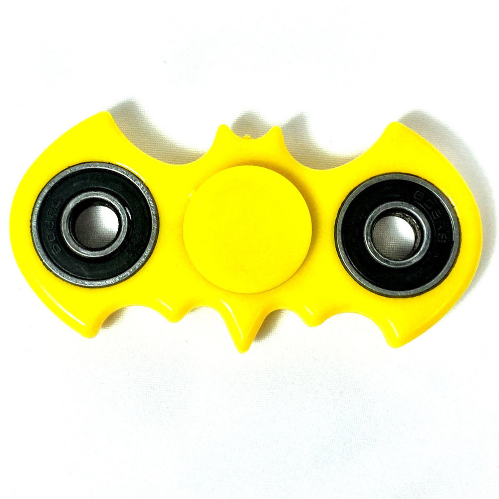 USA Yellow Batman Style Fidget Bat Fidget Hand Spinner EDC Stocking Stuffer Toy