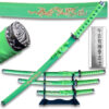 3 pcs Sword Set Green Gold Carver Dragon  Scabbard Set With Stand