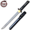 Moshiro Damascus Blade - Folded 1065 Dragon Tsuba Tanto Sword