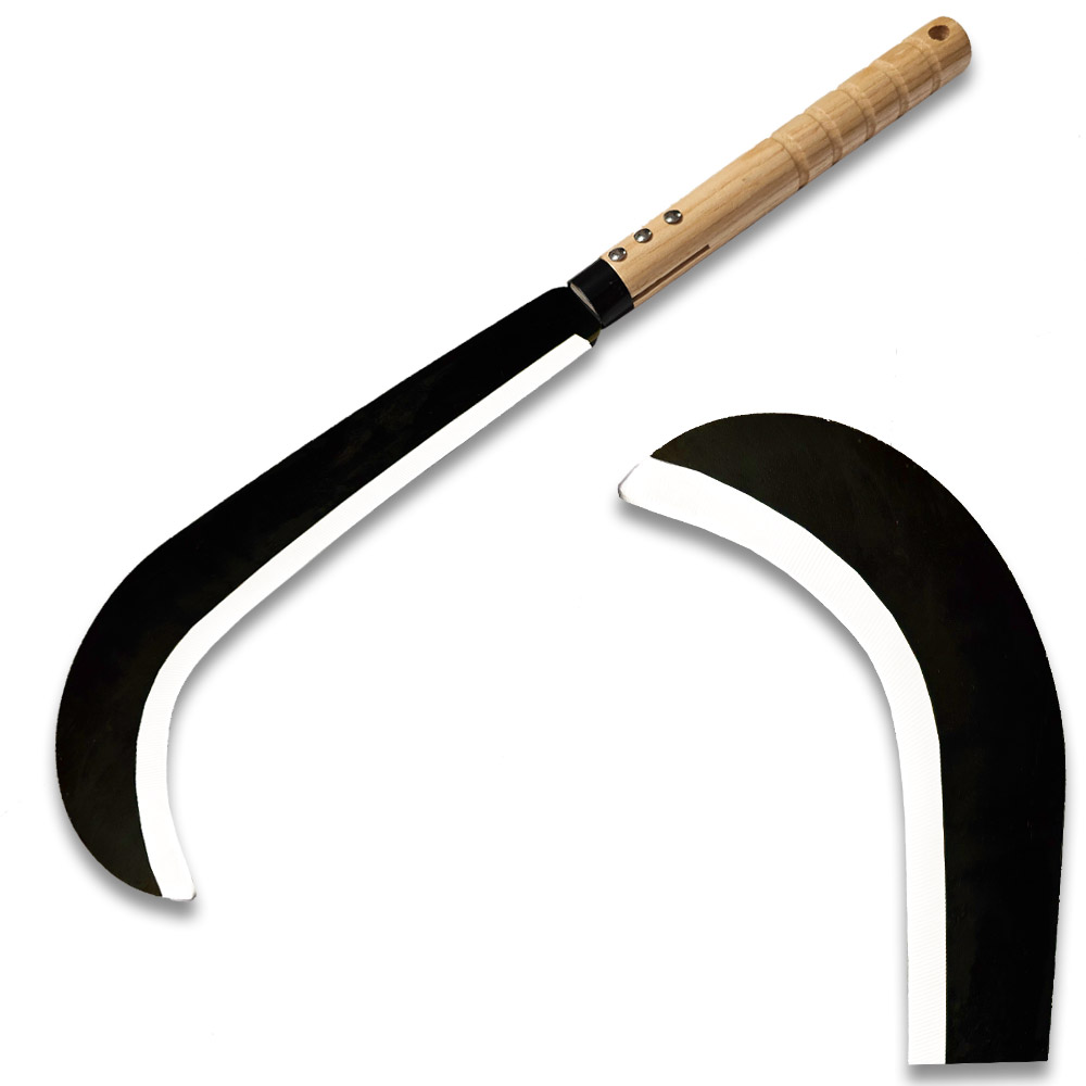 Crescent Machete Knife for Outdoor Cutting Bamboo Sickle Scythe