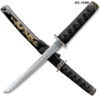 Edge Tanto 21" Sword w/ Gold Dragon Engraved Black Scabbard