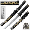 Edge Tanto 21" Sword w/ Gold Dragon Engraved Black Scabbard