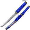 Edge Tanto 21" Sword w/ Gold Dragon Engraved Blue Scabbard