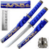 Edge Tanto 21" Sword w/ Gold Dragon Engraved Blue Scabbard
