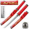 Edge Tanto 21" Sword w/ Gold Dragon Engraved Red Scabbard