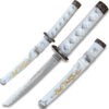 Edge Tanto 21" Sword w/ Gold Dragon Engraved White Scabbard