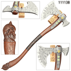 God of War - Kratos Leviathan Axe Metal Glow in the Dark Collectible Axe