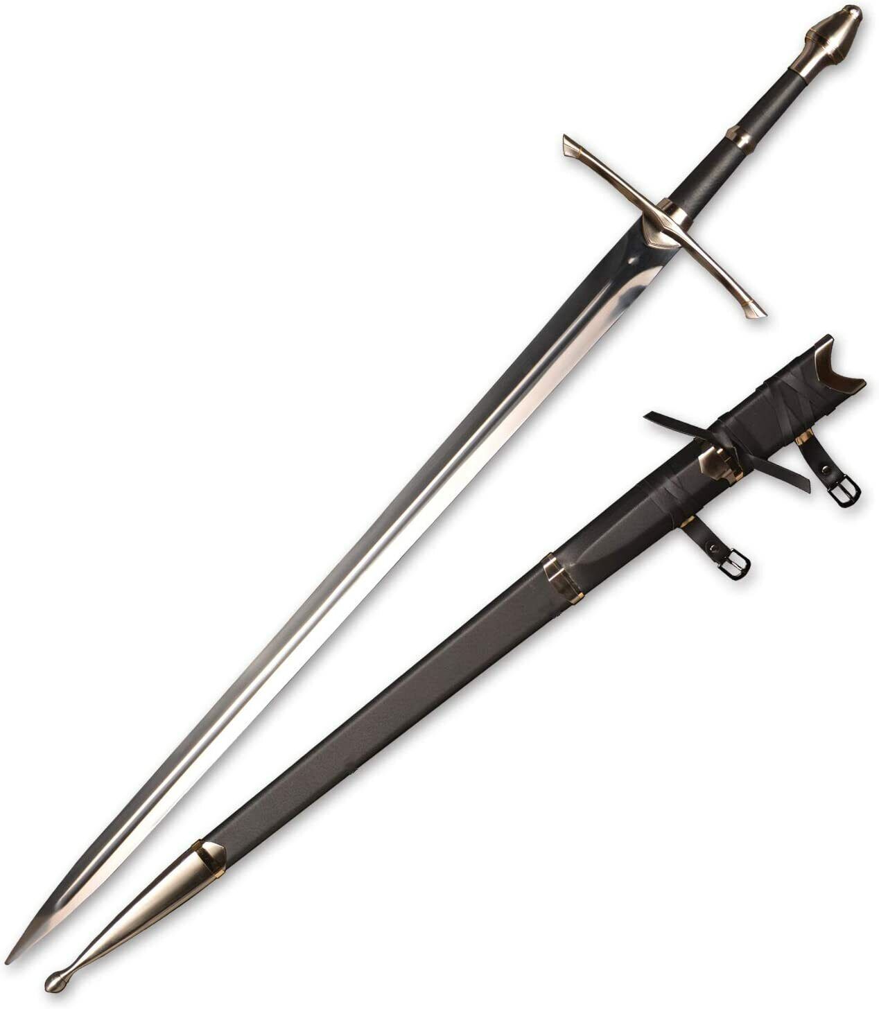 LOTR Rings Strider Ranger Aragorn Real Sword Medieval Sword Stainless