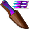Jack Ripper Trinity Titanium Throwing Knives Set Coated Iridescent 6in 3pcs Knife