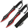 Red Ninja Strike Force Twin Sword Set Full Tang
