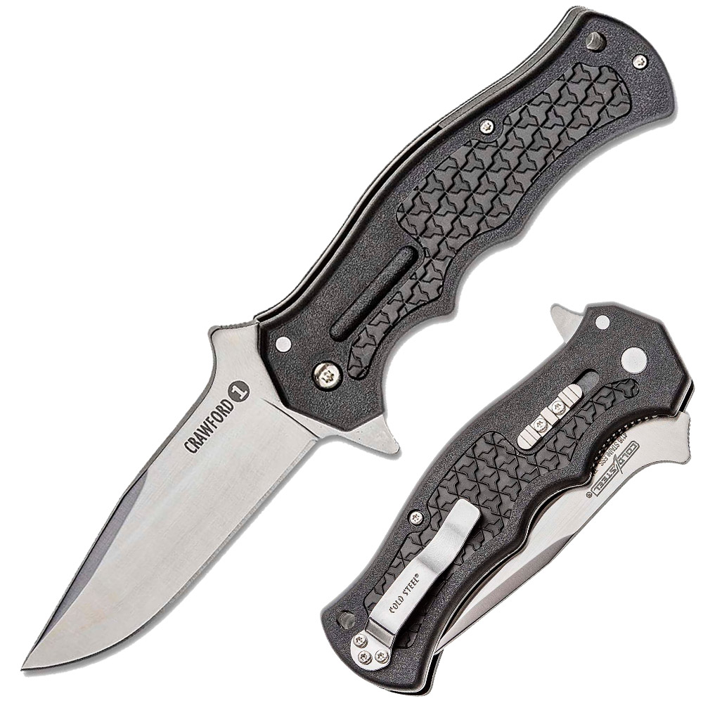 Cold Steel 20MWCB Crawford Model 1 Flipper Knife 3.5" 4.116 Clip Point