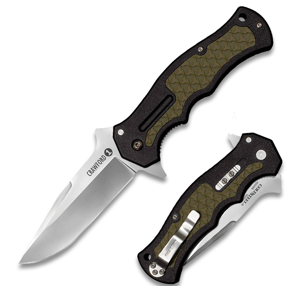 Cold Steel CS20MWCZ Crawford 1 3.50″ Folding Plain Clip Point