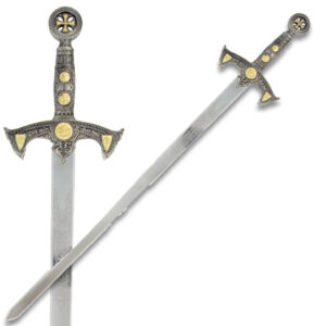 Knight's Templar Sword 40.5"in with Plaque