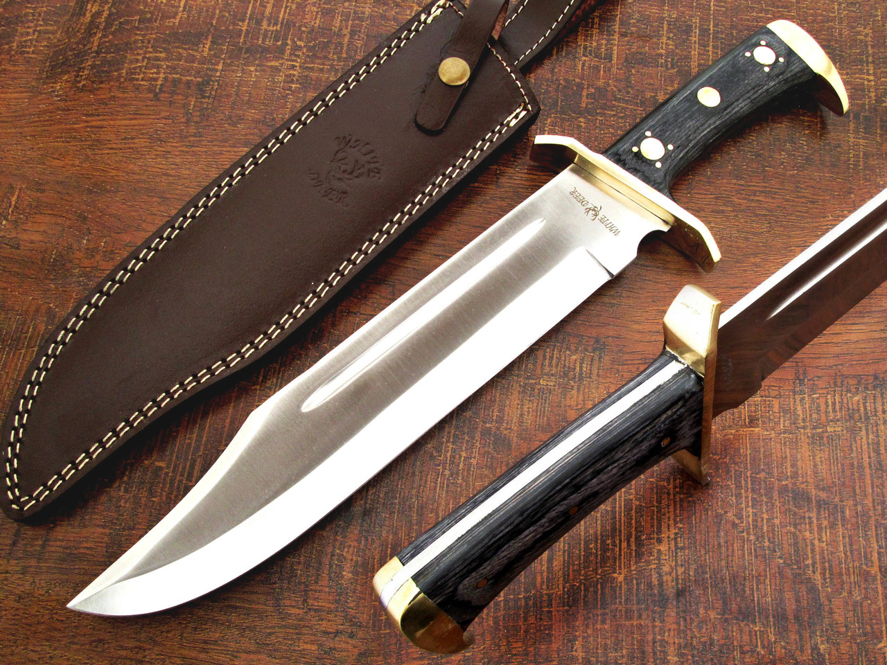 WHITE DEER D2 Steel Extreme Duty XXL Bowie Knife Large Independent Survival Implement D-2