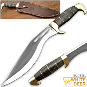 WHITE DEER D2 STEEL Extreme Duty Jungle Kukri Knife Standalone Survival Tool Machete D-2