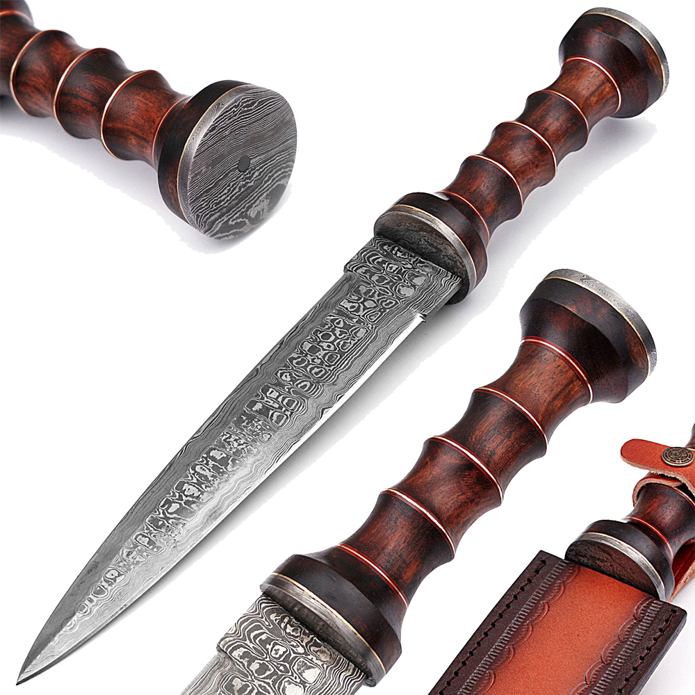 WHITE DEER Gladiator Damascus Steel Short Sword/Dagger Limited Edition