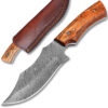 White Deer Custom Made Damascus Military Fix Blade Full Tang Knife