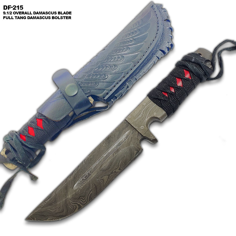 White Deer Executive Hand Forged Damascus Bolster Steel Knife Full Tang