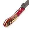White Deer  Damascus Steel Knife Bison Hunter Ram Handle