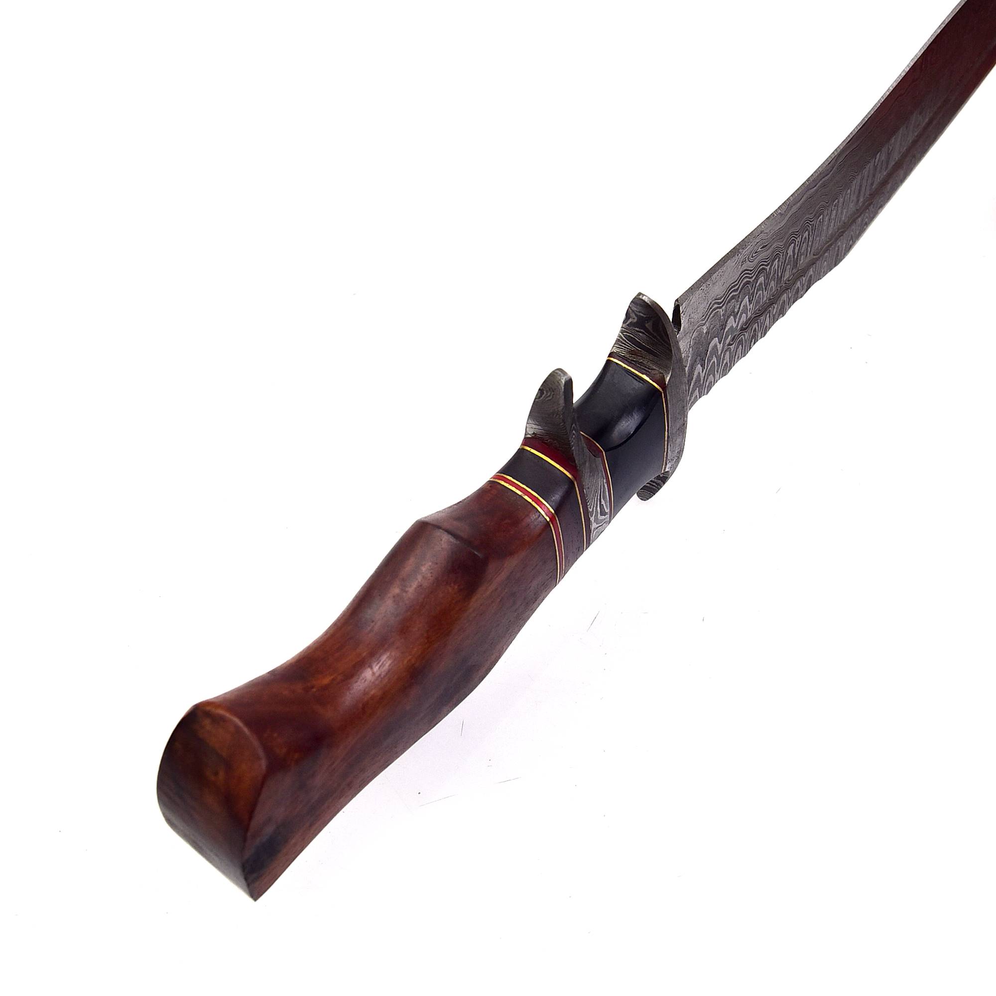 White Deer Custom Made Damascus Steel Bowie Ranger Knife with Cocobolo Wood Handle