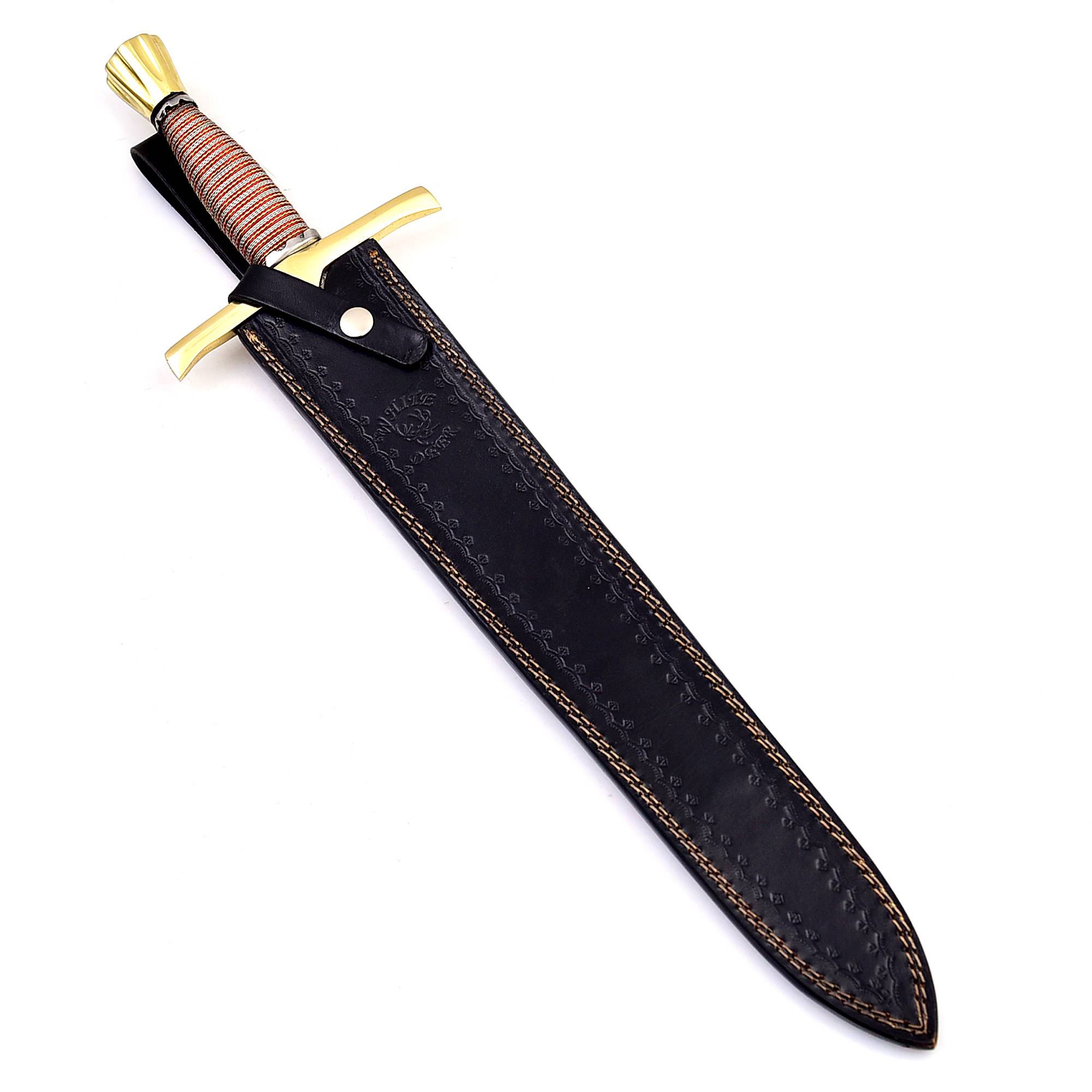 Custom Handmade Damascus Legends Medieval Short Sword Limited Edition