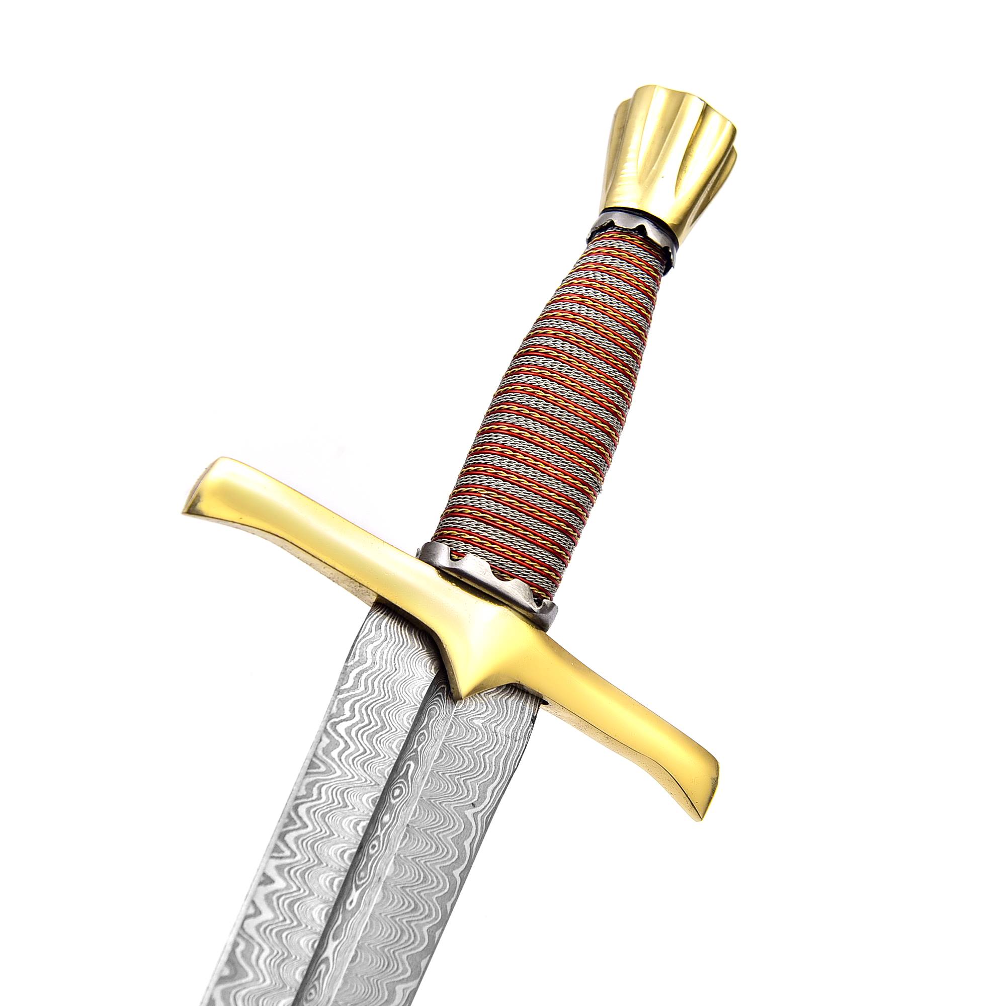 Custom Handmade Damascus Legends Medieval Short Sword Limited Edition