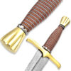 Custom Handmade Damascus Legends Medieval Short Sword Limited Edition