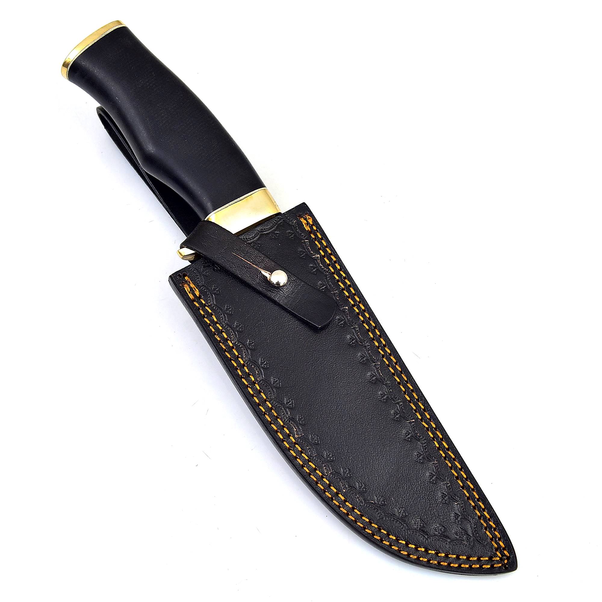 White Deer Brass  winkler Executive Damascus  Full Tang Micarta Handle