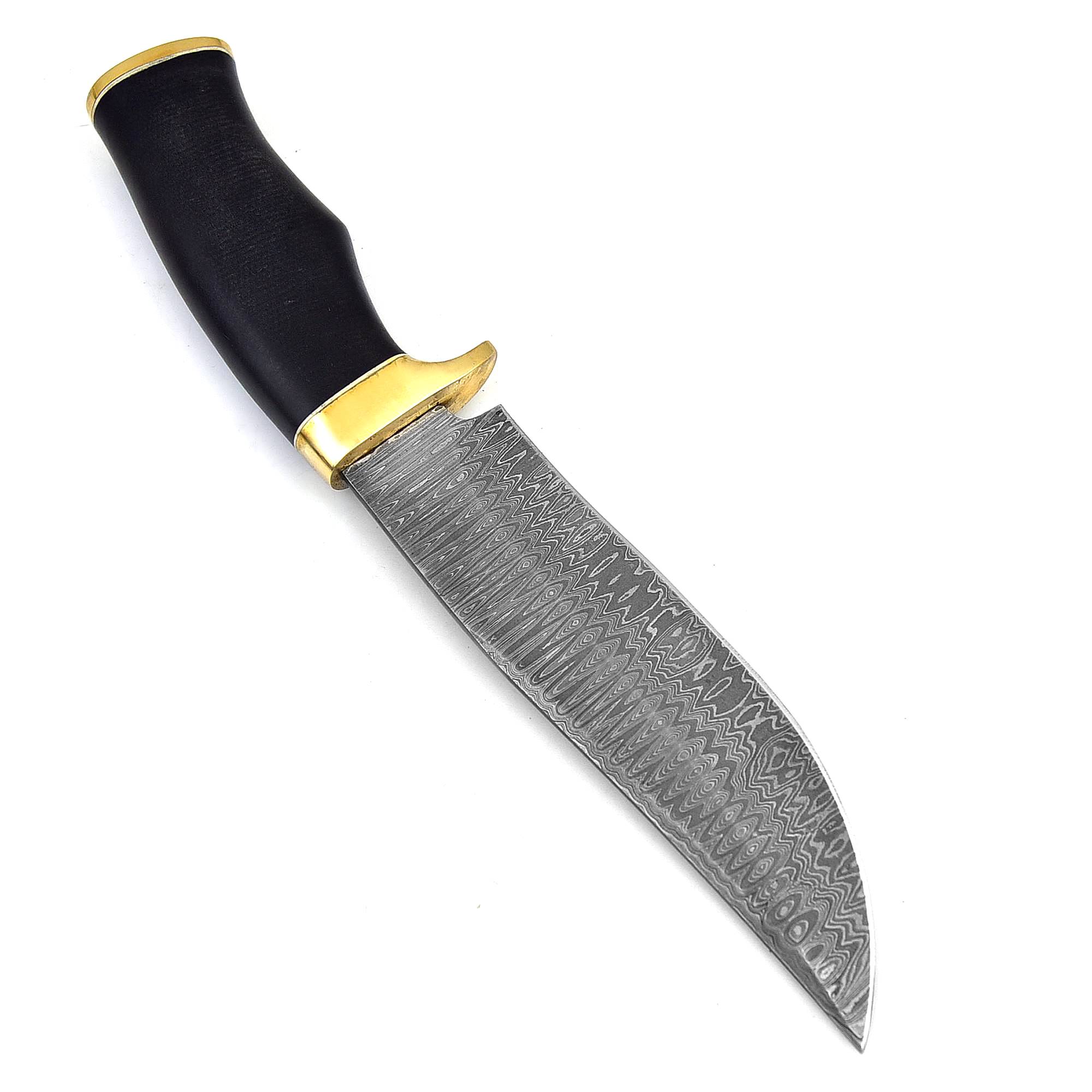 White Deer Brass  winkler Executive Damascus  Full Tang Micarta Handle