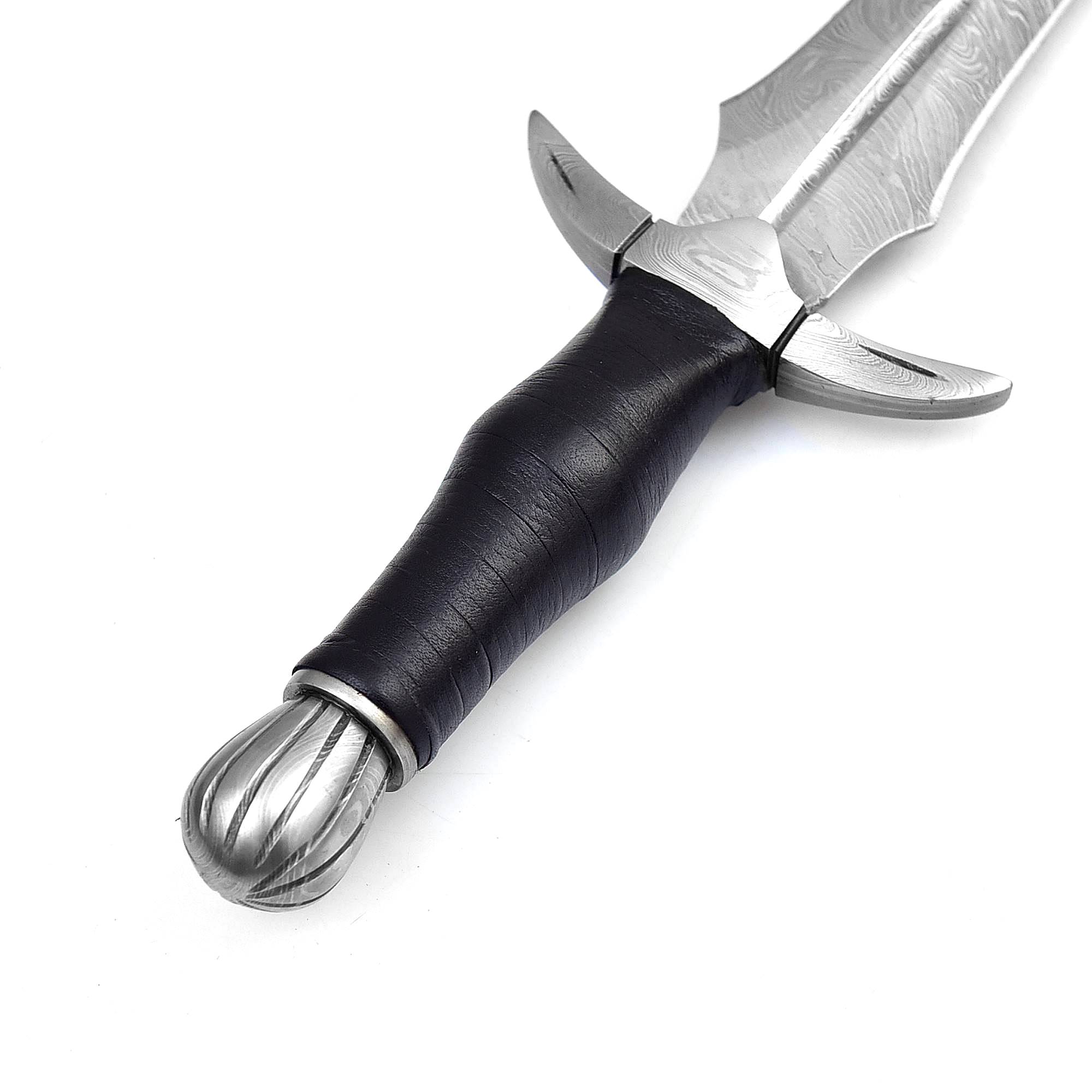 Viking Custom Made Damascus Steel Medieval Sword  Damascus Bolster