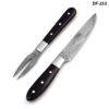 Paring Knife & fork Set Pro Chef Cutlery Damascus Steel Buffalo Horn Handle 1095 HC
