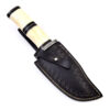 White Deer Crocodile Dundee Damascus Bolster Hand Forge Ranger Knife Bone Handle