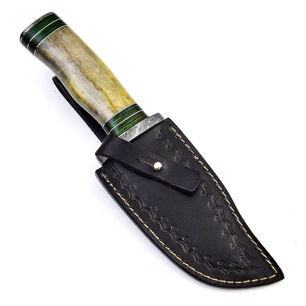 Crocodile Dundee Ranger Damascus Bolster Hand Forge Bone Handle