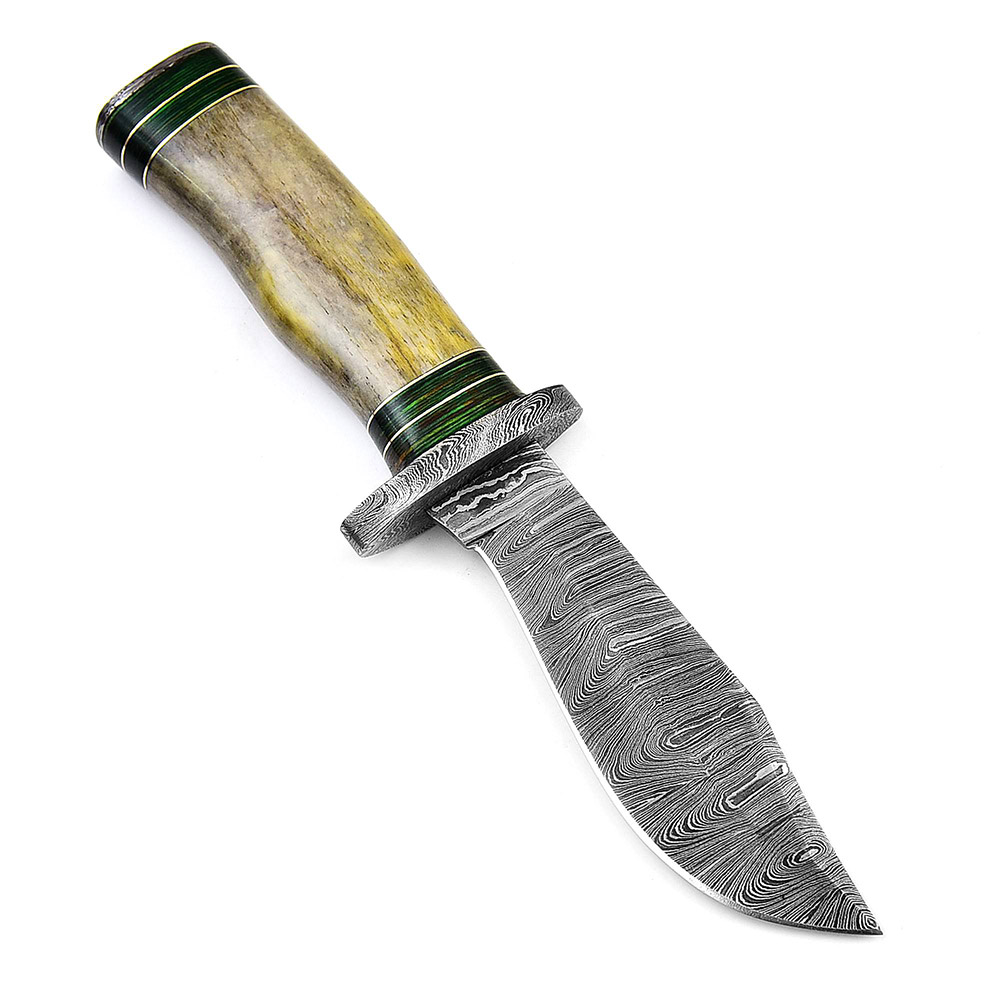 Crocodile Dundee Ranger Damascus Bolster Hand Forge Bone Handle