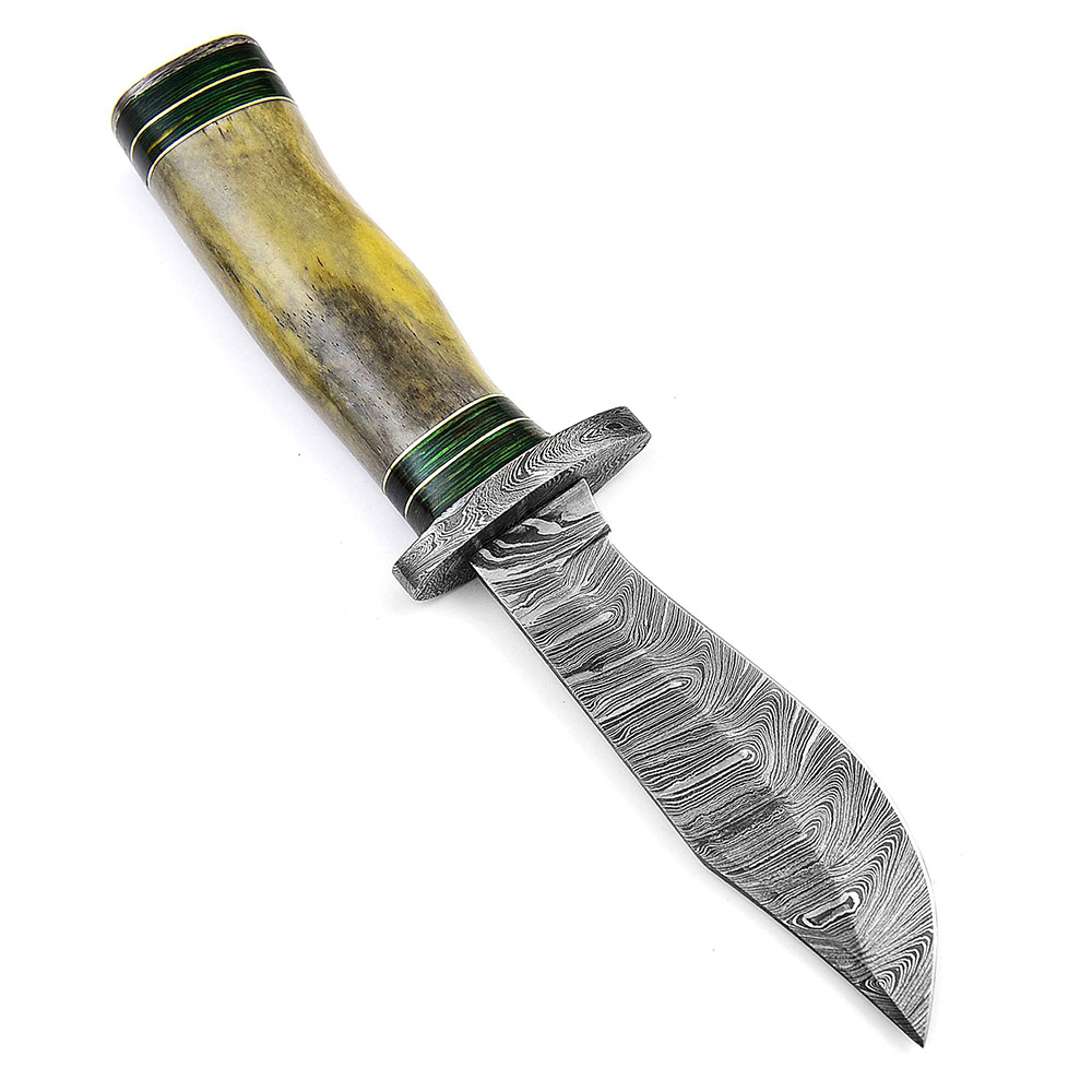 Crocodile Dundee Ranger Damascus Bolster Hand Forge Bone Handle