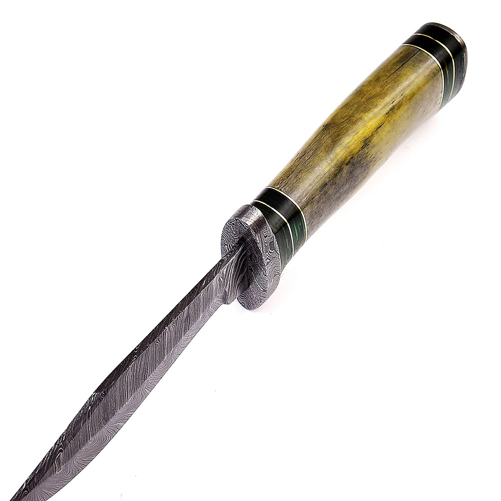 Crocodile Dundee Ranger Damascus Bolster Hand Forge Bone Handle