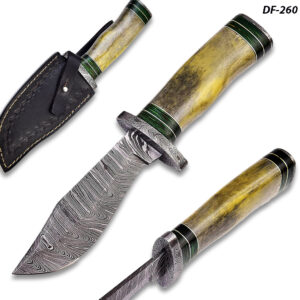 Crocodile Dundee Ranger Damascus Bolster Hand Forge Bone Handle