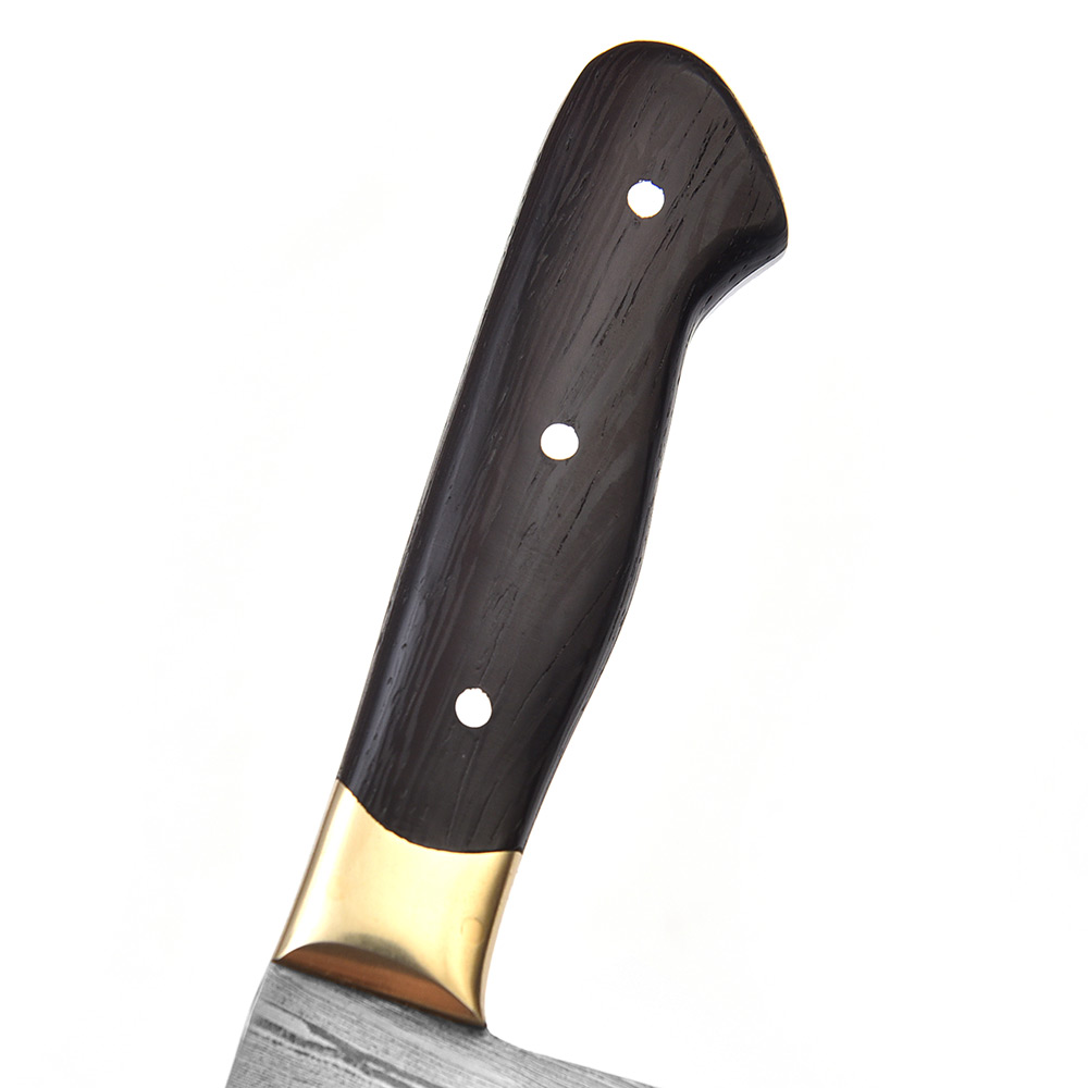 Dark Cocobolo Wood Grip Santoku Forged Chef Knife Damascus 1095 HC Steel