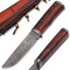 White Deer  Damascus Bolster  Rebel Komrad Damascus Knife
