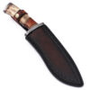 Custom Made Damascus Steel Kukri Knife w/ Wood & Camel Bone