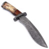 Custom Made Damascus Steel Kukri Knife w/ Wood & Camel Bone