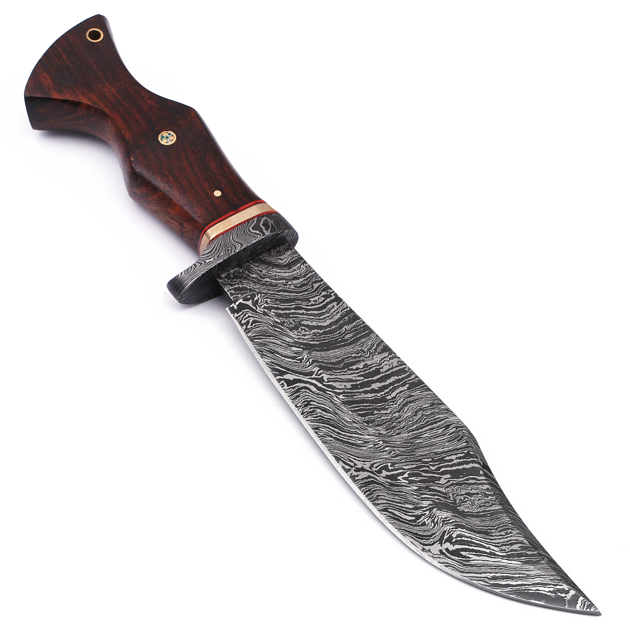 White Deer Custom Made Damascus Steel Executive Knife with Wood Handle