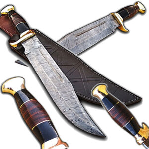 Handmade Damascus Steel Outback American Bowie Knife