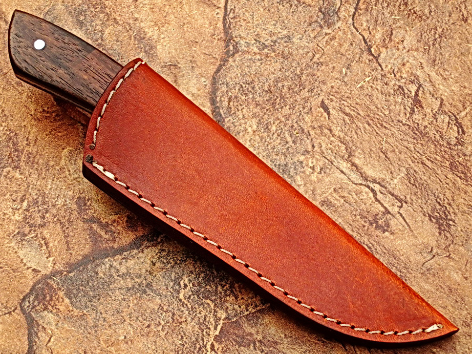 Japanese 1095 HC & 15N20 Alloy Steel Handmade Damascus Hunting Knife Wood Handle