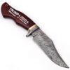 "Keep America Great" Trump 2020  Damascus Knife Damascus & Brass  Bolster Exclusive Item