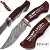 "Keep America Great" Trump 2020  Damascus Knife Damascus & Brass  Bolster Exclusive Item