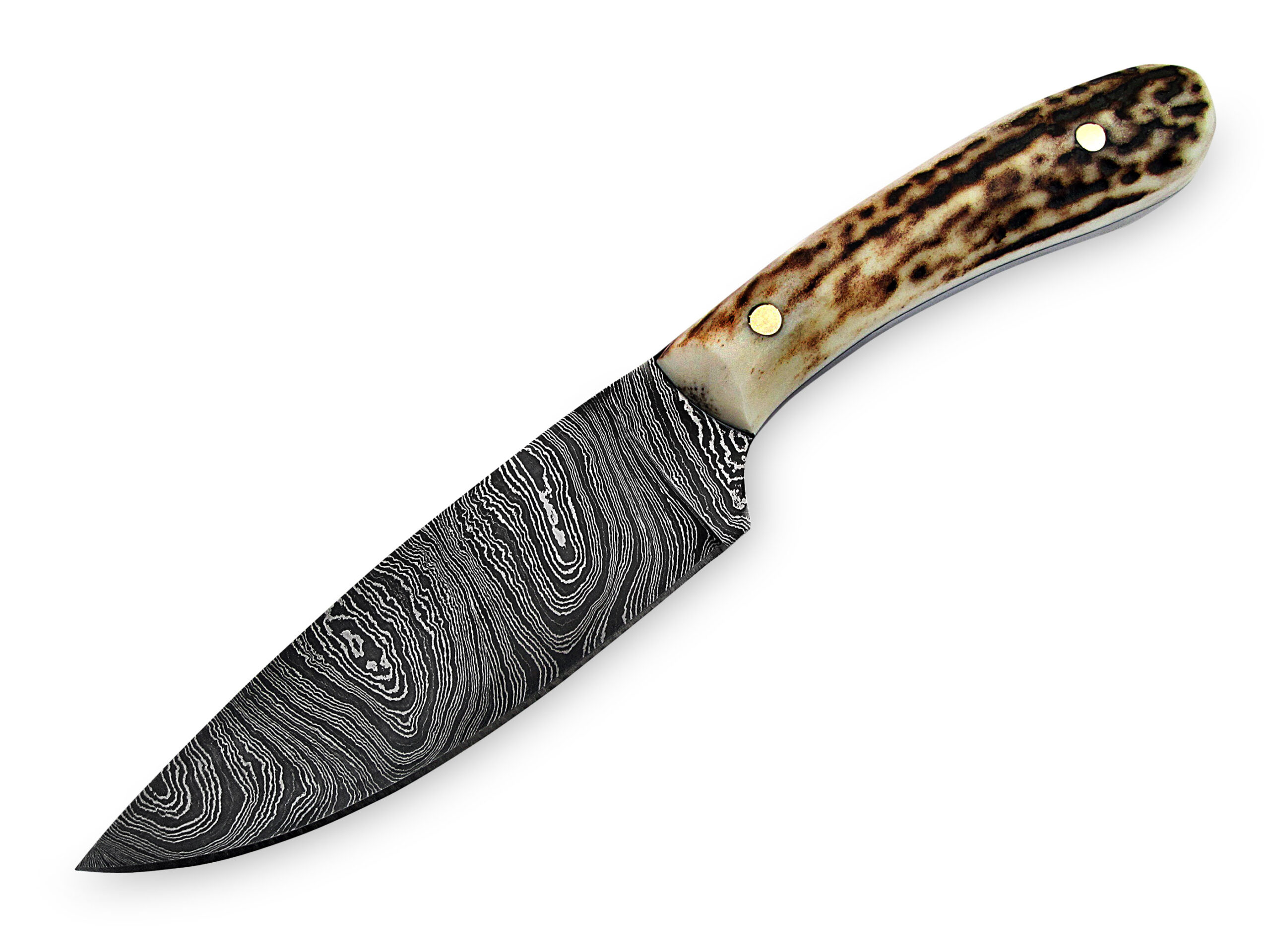 Mountain Stag Twist Knife Twist Pattern Damascus Blade Limited Edition
